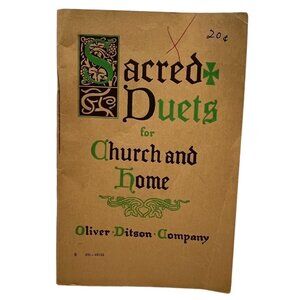Sacred Duets for Church and Home Vocal Songbook 1903 Sheet Music Songs